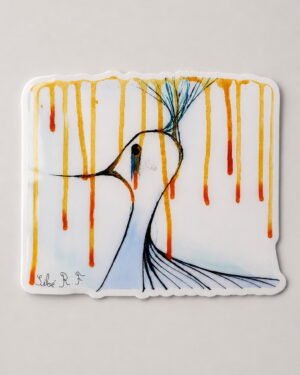 Blue Bird Gold rain - Sticker