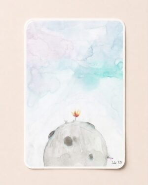 the red flower (little prince planet) - Sticker