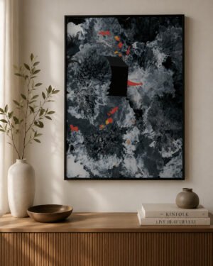 Black Firework Acrylic Art Print By Siloe