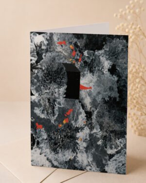 Black Firework Greeting Card